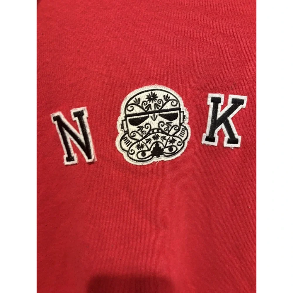 Vintage Nike Star Wars Sweater Red Size Large Pullover Storm Trooper Made in USA